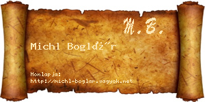 Michl Boglár névjegykártya